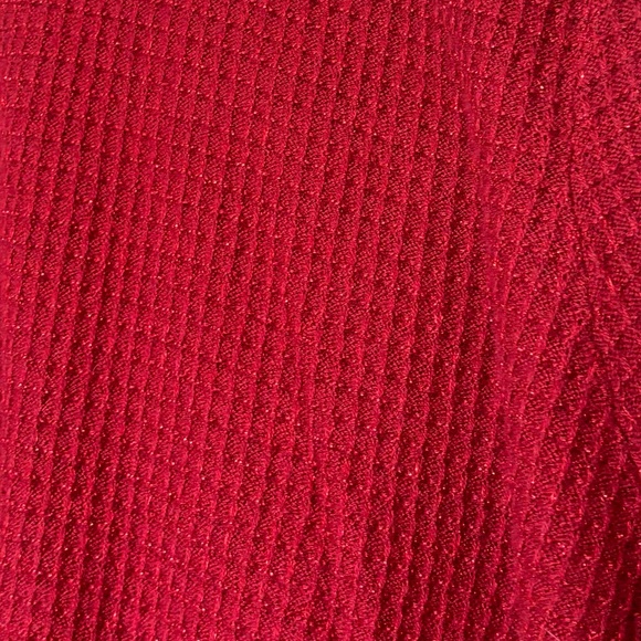 ❣️SOLD❣️ Northern Reflections Gorgeous Red Sparkle Fine Knit Sweater Top - Picture 8 of 11